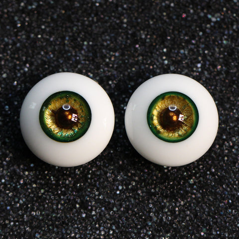 12mm green and gold metallic